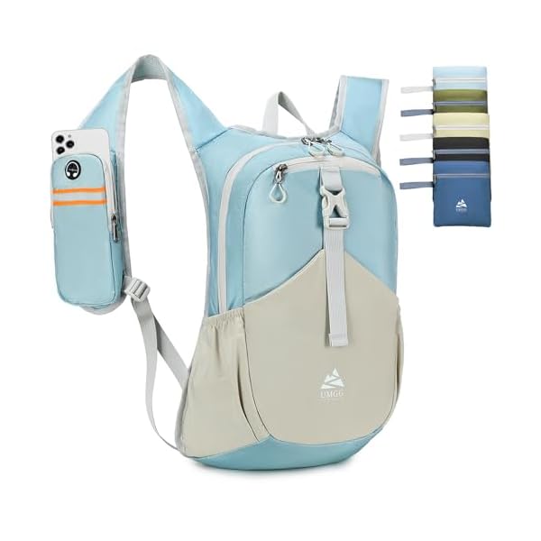 15L Small Hiking Backpack for Women Men Lightweight Packable Backpack Foldable Casual Daypack for Camping Travel Outdoor, Blue