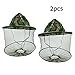 2PCS Beekeeper Hat Veil Mask Anti Mosquito Bug Fly Face Protection Net Mesh Outdoor