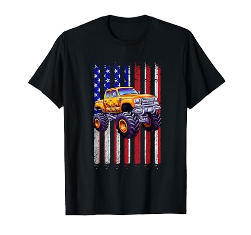 Patriotic USA Monster Truck Adulto Camiseta