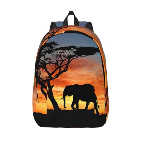 Sac à dos de voyage éléphant africain avec compartiment ordinateur antichoc et étanche