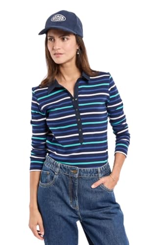Armor Lux Baila Polo, Seal/TwilightBlue/Baltic/O, L Femme