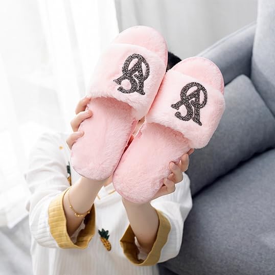 Stay Cute and Cozy in our Plush Slippers with Sparkling Rhinestone Decor - Available in 5 Trendy Colors4