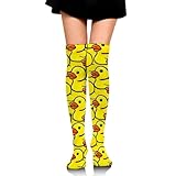 Meaudiwes Knee High Athletic Socks, Tube Outdoor Sport Stockings, Rubber Duck Fashion Long Leg Socks