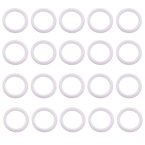 DERNORD PTFE (Teflon) Tri-Clamp Gasket O-Ring - 1.5 Inch Style Fits OD 50.5MM Sanitary Pipe Weld Ferrule (Pack of 20) -  DERNORD-404