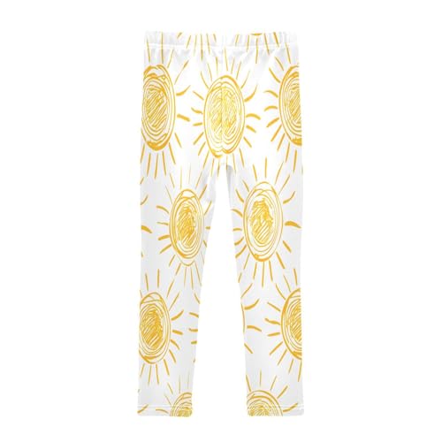 Toddler Girls Leggings Printed Yoga Pants Leggings Sun Drawings Isolated for Kids2