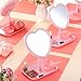 Ninehaoou 8 Pcs Spa Party Supplies 8 Heart Shaped Mirror Spa Party Mirror for Girls Sleepover Party Favors Makeup Mirror for Spa Party Sleepover Party Slumber Birthday Party Favor, Pink