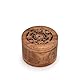 Mahasu Condiment Pot Wooden Seasoning Spice Jar Salt Container With Spoon, Salt Holder With Lid, Salt Shaker (3.5 x 3.5 x 2.5)