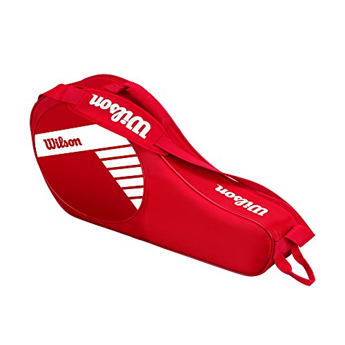 WILSON Sporting Goods Junior 3 Pack Tennis Bag, Red/White