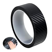 Carbon Folie, 3 cm x 5 m Auto Einstiegsleisten Kohlefaser Aufkleber, Lackschutzfolie, Verwendet für Lackschutz, Türkantenschutz, Einstiegsleistenschutz, Auto-Stoßstangenschutz