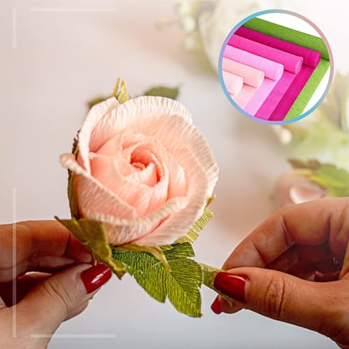 15 Colors Packing Crepe Paper Rolls - 50X100CM for Paper Flowers, Gift Wrapping, Floral Artwork, Assorted Color Sheets, Birthday Party, Wedding, Festival Ornament - Image 5
