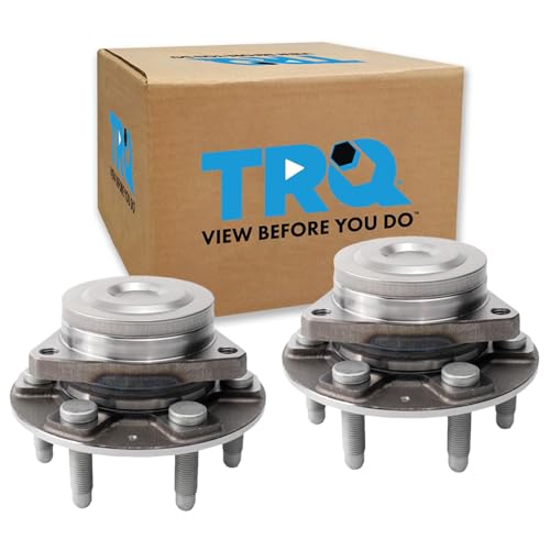 Image of TRQ Rear Left and Right Wheel Bearing and Hub Assembly Set 2 Piece Compatible with 18-22 Buick Enclave FWD 17-22 Cadillac XT5 FWD 20-22 XT6 18-22 Chevrolet Traverse 17-22 GMC Acadia