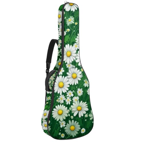 Sac de transport pour guitare acoustique marguerites vertes 42.9 pouces