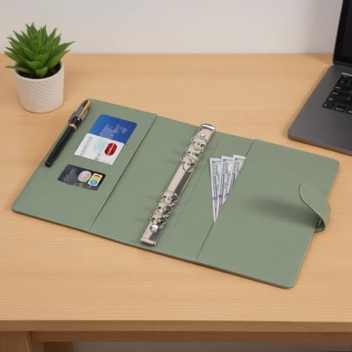 6 Loch A5 Ringbuch Abdeckung, Binder Notizbuch, Ringbuch A5 Nachfüllbar(Innenpapier Nicht enthalten), PU Leder Notizbuch, Kann zum Studium, zur Arbeit, zu Hause Schule Verwendet Werden