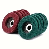 20Pcs 4In 180/320 Grit Nylon Fiber Metal Polishing Wheels Abrasive Discs