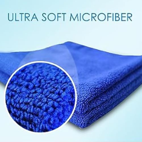 Image of Microfiber Cloth Car Interior Cleaning - (40X40 cm) - 320 GSM - Wet and Dry Microfiber Interior Clean Cloth (Pack of 3)