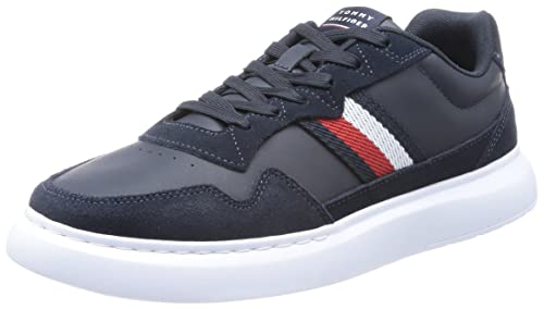 Baskets Tommy Hilfiger Lightweight Leather Mix Cup Fm0fm04427 pour Homme en Noir