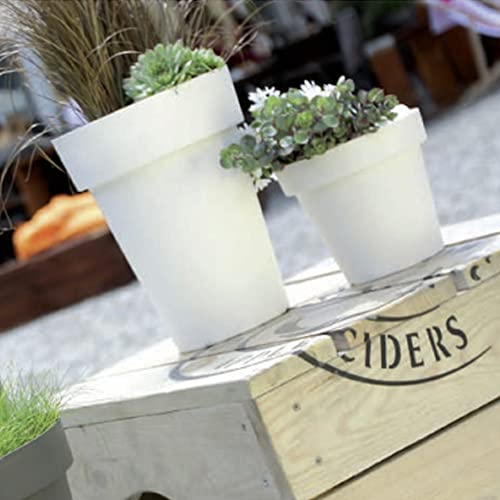 Prosper Plast DLOF200-405U 19.6 x 18.1 cm "Lofly" Flowerpot - Stone Grey, 19.600000000000001x19.600000000000001x18.100000000000001 cm - Image 3