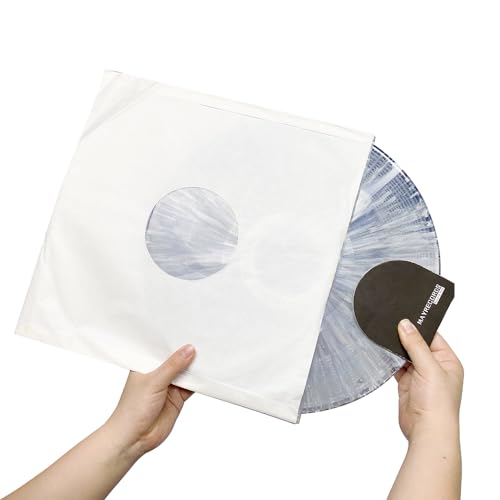 POENVFPO Set di Antistatici per la Pulizia dei Dischi in Vinile con Portadisco, Superficie in Velluto Leggero, per Audiofili e Appassionati di Musica (2PCS)