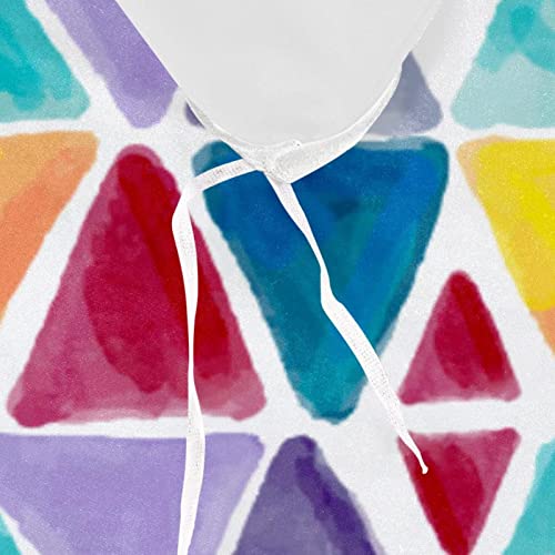 Parure de lit thermique multicolore housse de couette triangles géométriques - 8