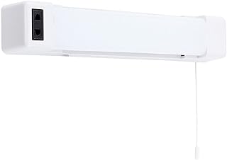 Sponsored Ad – ADHW LED 6W Bathroom Shaver Socket Mirror Wall Light Pull Cord Chrome/White Finish (Color : White)