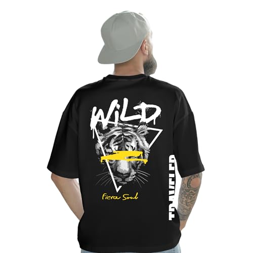 Image of DUDEME: National Geographic Oversized T-Shirts | Round Neck Typographic Printed 100% Cotton Tshirts for Men and Women