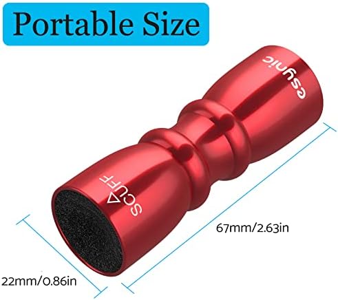 eSynic Popular Snooker Cue Tips Shaper 3 in 1 Pool Cue Tips Shaper Set Billiard Snooker Accessories Pool Cue Accessories Snooker Cue Tips Shaper 3 in 1 Tool - -Shaper, Scuffer, Aerator (Red)