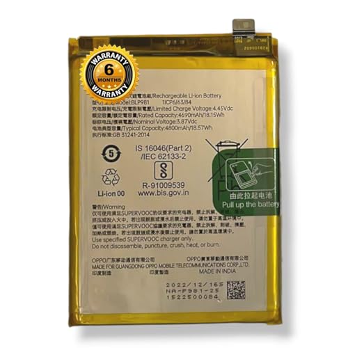 Image of Original BLP981 Battery for Reno8 T 5G CPH2505 / A1 Pro PHQ110 Battery with 6 Month Warranty** (N177)