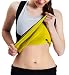 Roseate Women's Body Shaper Hot Sweat Workout Tank Top Slimming Vest Tummy Fat Burner Neoprene Shapewear for Weight Loss, No Zipper, Black/Yellow S