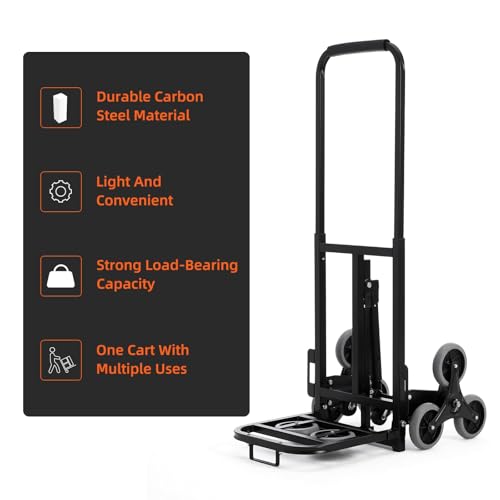 Carrito sube escaleras plegable con 10 ruedas 330 lbs miniatura 3