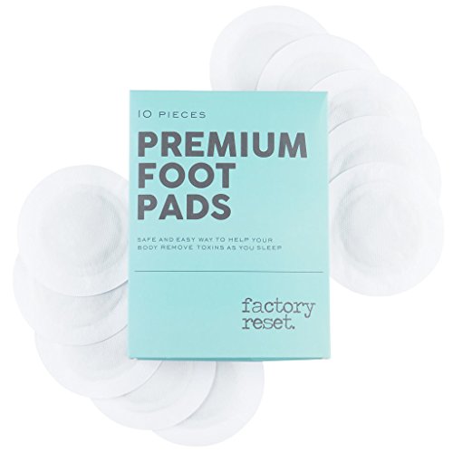 Factory Reset Premium Foot Pads - conveniently pre-stuck and a circular shape to fit on the ball of your foot - with wood and bamboo vinegar extract for vitality