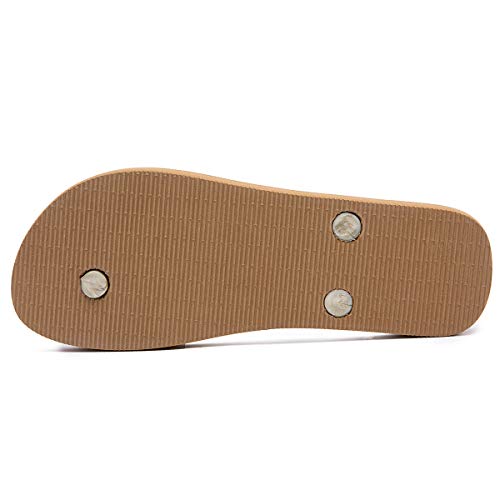 Adokoo Women's Flip Flop Sandal Black Slim Beach Flip Flops Eva Rubber Shower Slippers Cute Water Sandals(Us9,Leopard) #TOP2