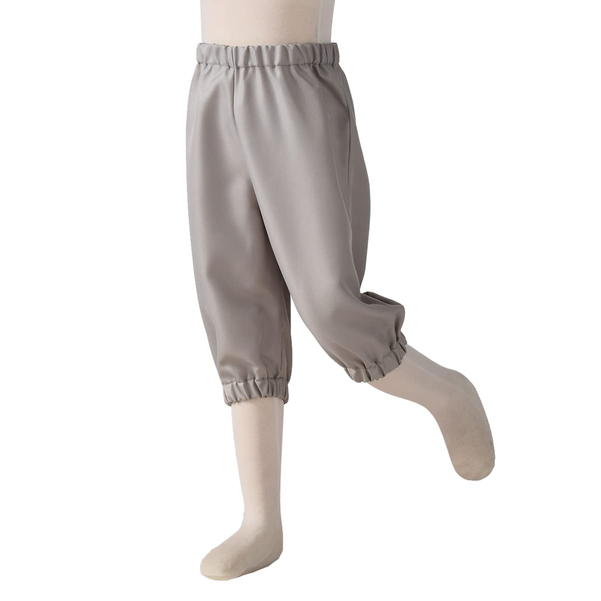 BPURB Boys 18th Century Colonial Costume Shorts Pants Knicker Size 7 8 10 12 14 16(Grey, XS) - Image 4