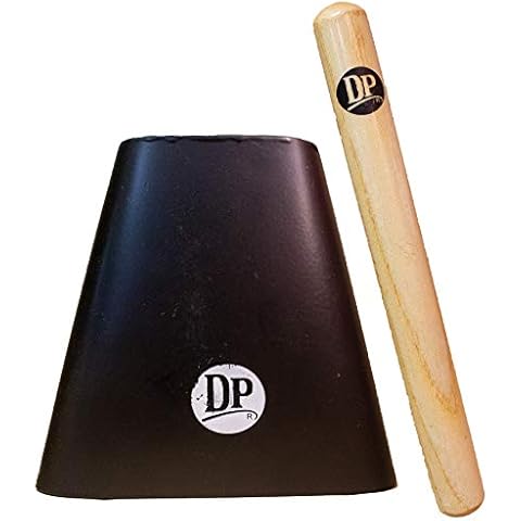 DP Music 6 Inch Metal Cow Bell Noise Maker with Beater - Cowbell for Sporting, Football Games, Events - Percussion Musical Instrument Cover