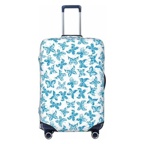 Travel Luggage Cover - Hand Drawn Butterflies_A Washable Suitcase Covers Protector Fits 18-32 Inch Luggage