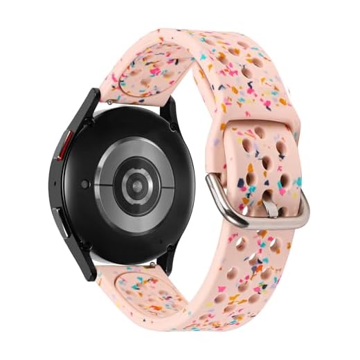 20mm Sport Band Compatible with Samsung Galaxy Watch 7/6/5/4 40mm/44mm, Galaxy Watch 5 Pro 45mm, Watch 6/4 Classic & Active 2 - Recycled Plastic Soft Silicone Breathable Strap for Women Men, Pink