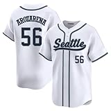Custom Mens/Women/Youth Seattle White Randy AROZARENA Baseball Stitched T-Shirt for Sports Fan