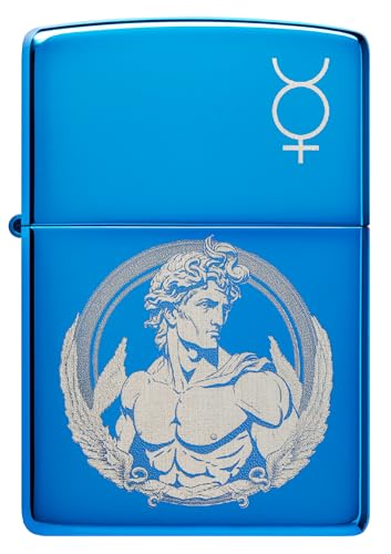 Encendedor Zippo Metal Azul Brillante Talla Estándar miniatura 2