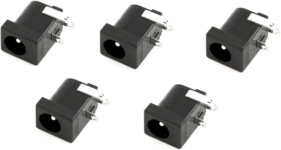 OLatus 5 Piece Female DC Power Jack Supply Socket Plug Connector PCB Mount Connector