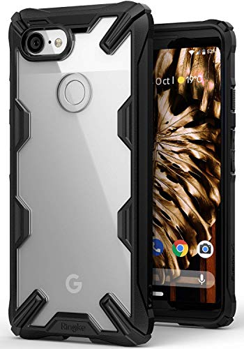 Ringke Fusion-X Compatible with Pixel 3 Case Ergonomic Transparent Military Drop Tested Defense Hard PC Back TPU Bumper Impact Resistant Protection Cover for Google Pixel 3 - Black