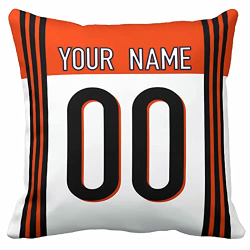 Image of ANTKING Cincinnati Throw Pillow with Custom Name and Number Personalized Gift for Men Women Boys
