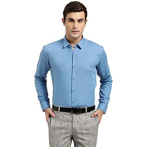 Image of SOJANYA Men's Cotton Solid Regular Fit Shirt