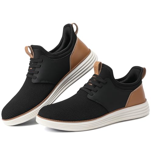 Image of VILOCY Mens Slip On Casual Dress Shoes Hands Free Fashion Sneakers Mesh Tennis Walking Work Shoes Comfortable Breathable Lightweight Non Slip