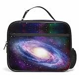 Thermal Reusable Lunch Bag with Detachable Handle, Insulated Cooler Galaxy Nebula Lunch Box for Boys