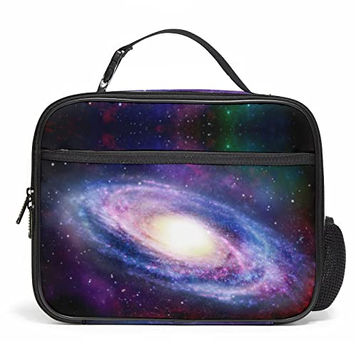 Thermal Reusable Lunch Bag With Detachable Handle, Insulated Cooler Galaxy Nebula Lunch Box For Boys And Girls Spacious Lunch Tote Bag With Multi-Pockets For Gym Picnic Office #TOP20