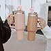 6Pcs Bow Straw Covers Cap Toppers, Compatible with Stanley 30&40 oz Tumbler Cups, Cute Pink 10mm Reusable Silicone Straw Topper for Stanley Tumbler with Handle, Stanley Cup Straws Accessories