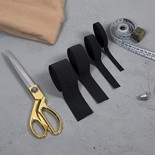 Mix Size Elastic for Sewing Black, Knitted, Set of 4 (10-20-30-40 mm), 12 metres (4x3 metres), 1 count (Pack of 4) - Image 4
