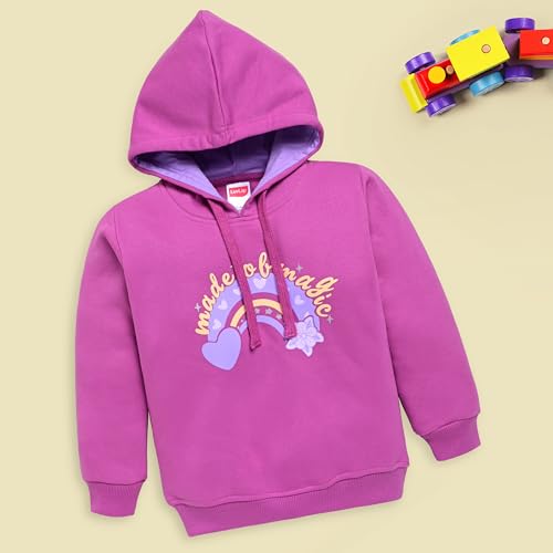Image of LuvLap Baby Girls Full Sleeve Hooded Sweatshirt & Pyjama Set Pack of 1