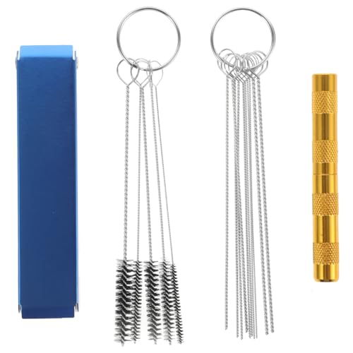 CIMAXIC 1 Set Airbrush Cleaning Tool an Fittings Squirt Air Spray Cleaning Kit Sprayer Cleaning Sprayer Cleaner Cleaning Brush Kit Cleaning Tools Kit Tube Cleaning Brush Metal
