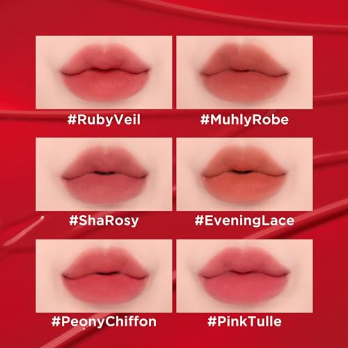 JUNG SAEM MOOL LIP-PRESSION See-Through Tint 0.14 Fl Oz, Soft Blurred Velvet Tint with Lightweight Long lasting Hydration, Seamless Fit Texture, Mood Tone Color, Korean Lip Makeup (EVENING LACE)