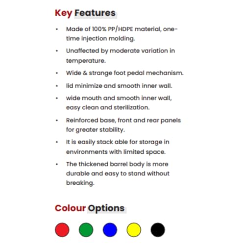 Image of Biomedical waste bins Plastic Pedal Dustbin for hospitals (20Ltr, Yellow) With 5 Pcs Bio hazard bags Free